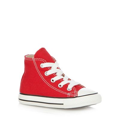 Children's red 'All Star' hi-top trainers